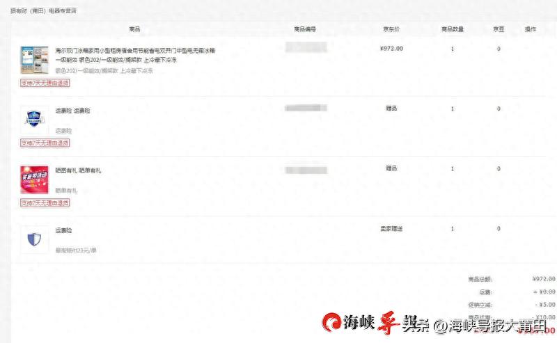 买的是“海尔”冰箱却收到荣事达冰箱？莆田一网店疑欺诈遭消费者投诉