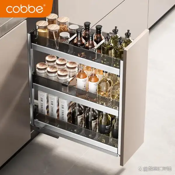 厨房拉篮哪个品牌性价比高?这几款口碑佳又实惠的推荐值得入手!(图6) 厨房拉篮选购指南_海尔橱柜品牌阻尼拉篮_卡贝双层收纳篮